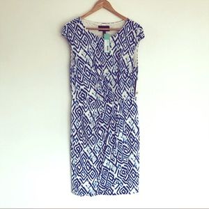 Donna Morgan Blue and White Dress - NWT